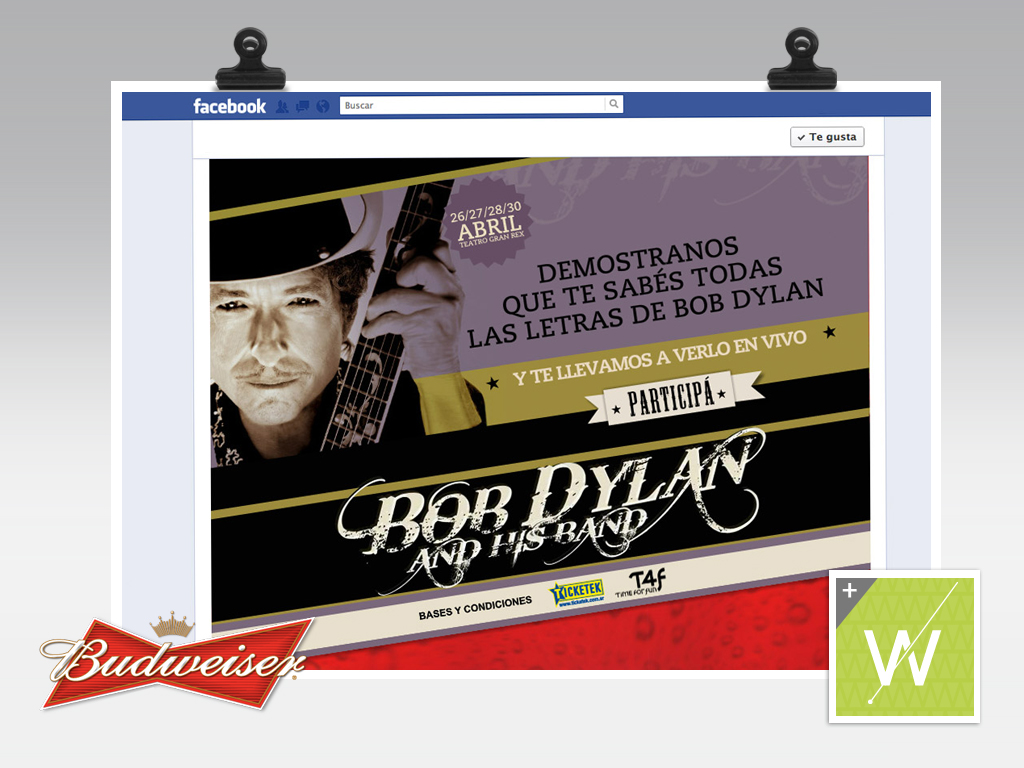 2012 - Budweiser - Bob Dylan